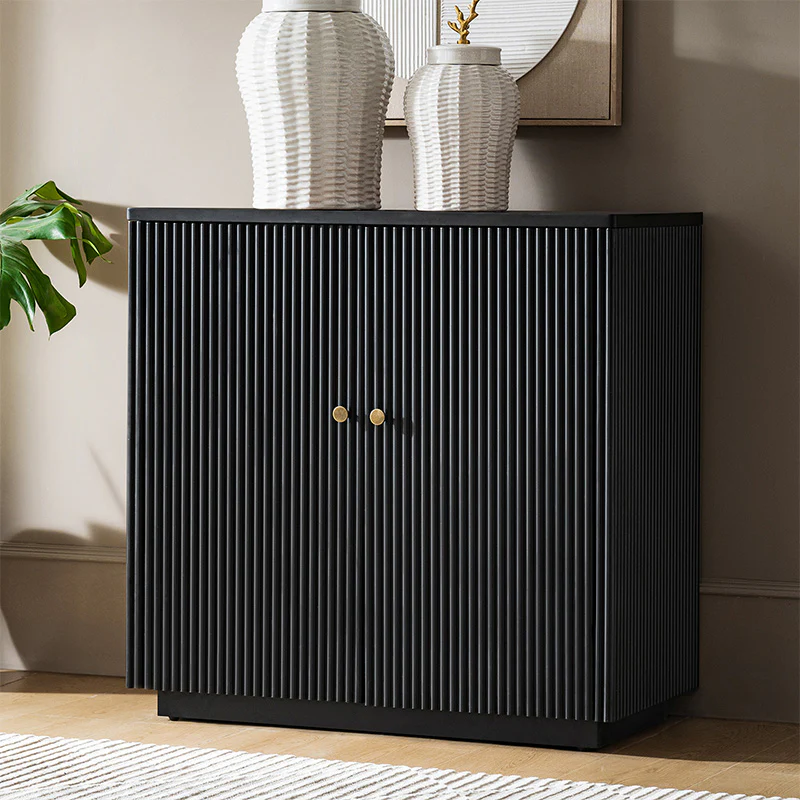 Modern Fluted Solid Wood Accent Cabinet (16)