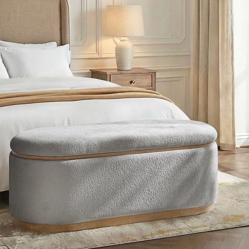 Nova Modern Chenille Storage Bench (1)
