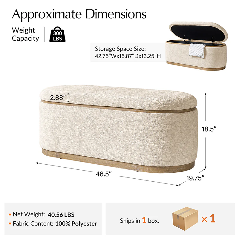Nova Modern Chenille Storage Bench (17)