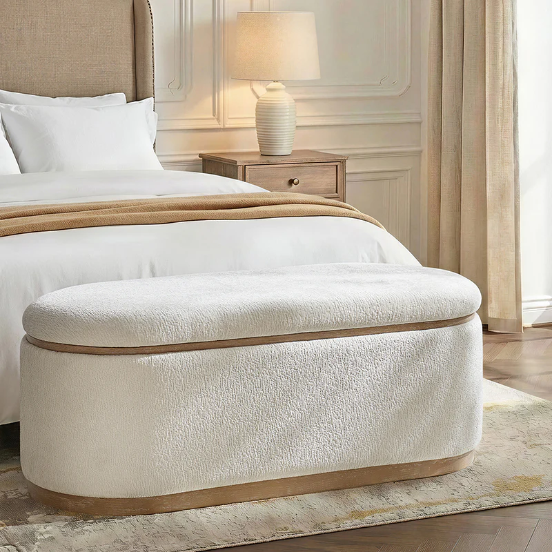 Nova Modern Chenille Storage Bench (40)