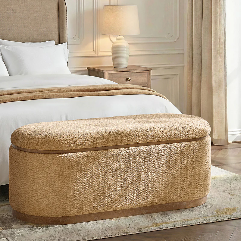 Nova Modern Chenille Storage Bench (7)