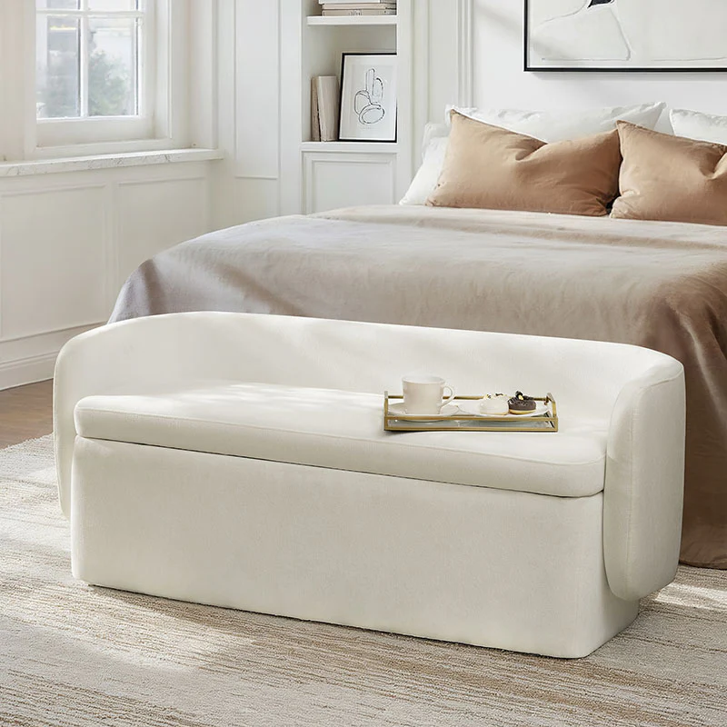 Serena Modern Chenille Storage Bench (23)