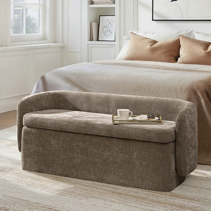 Serena Modern Chenille Storage Bench (3)