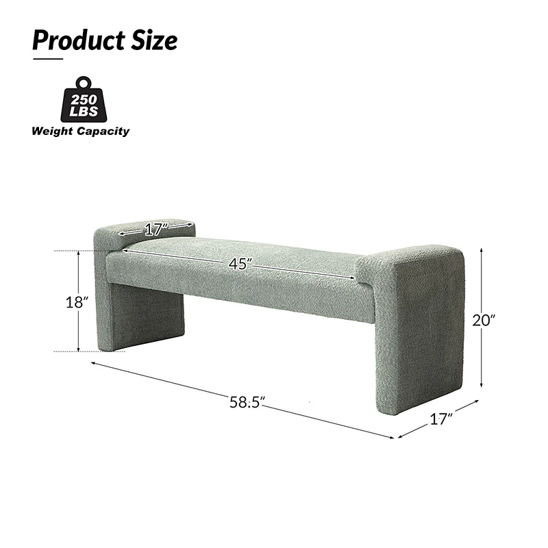 Vittoriano Upholstered Bed Foot Bench (1)