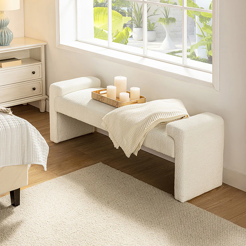 Vittoriano Upholstered Bed Foot Bench (11)