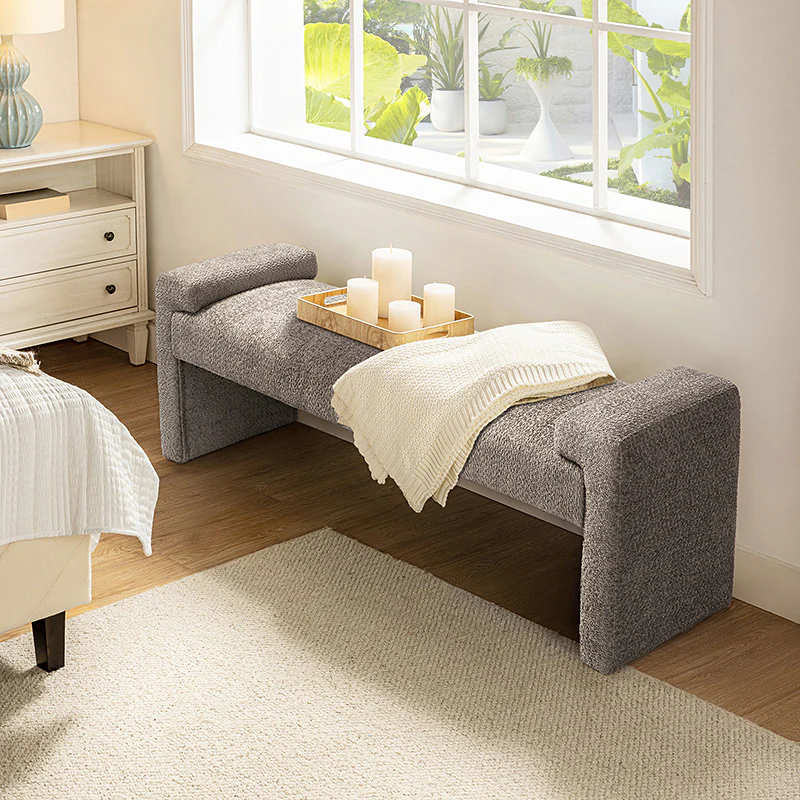 Vittoriano Upholstered Bed Foot Bench (17)