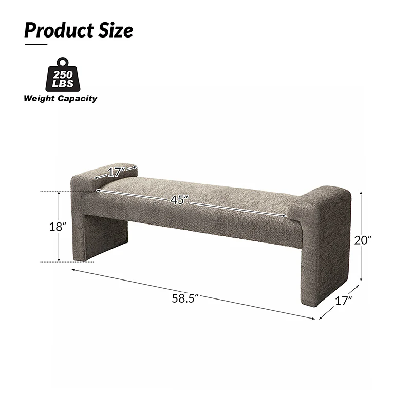 Vittoriano Upholstered Bed Foot Bench (19)