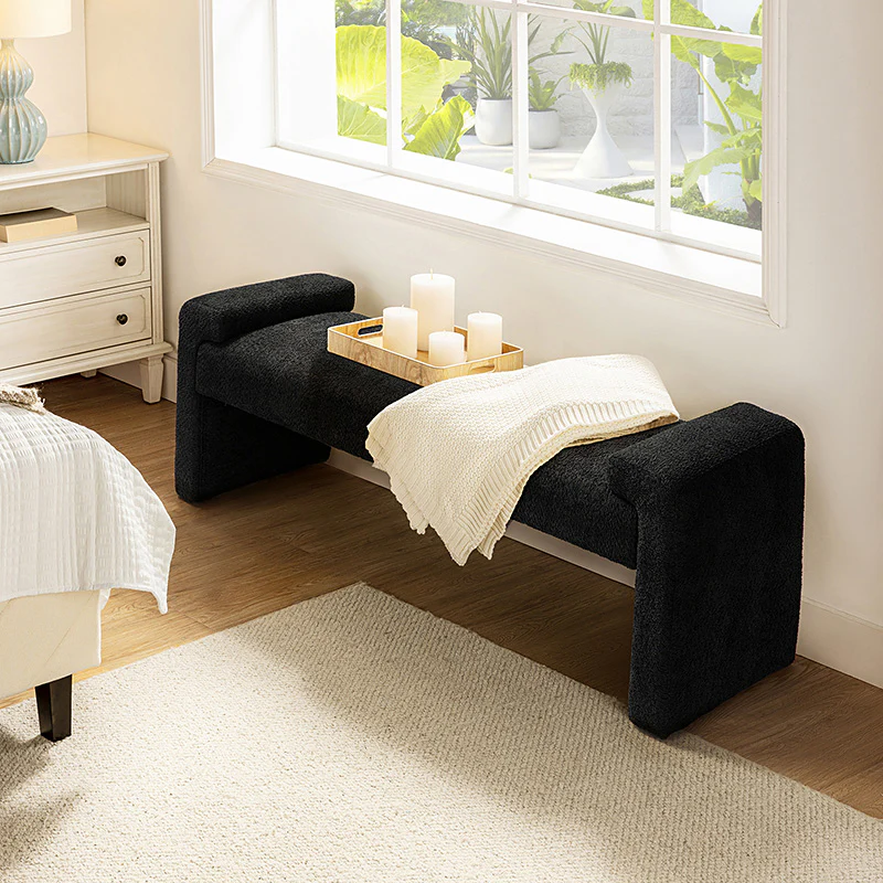 Vittoriano Upholstered Bed Foot Bench (6)