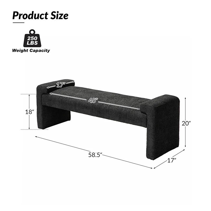 Vittoriano Upholstered Bed Foot Bench (8)