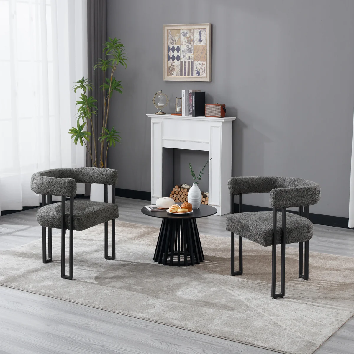 Chenille Dining Chair (7)