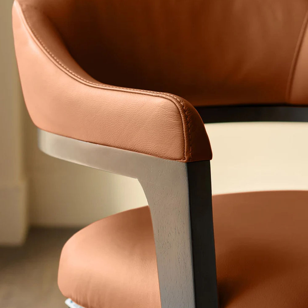 Dylan tan leather chair (4)