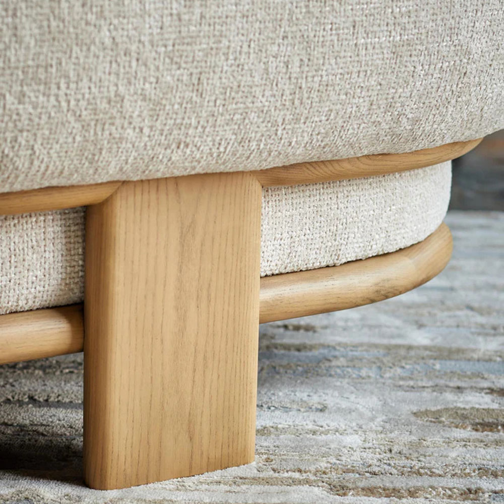 Florence Natural Fabric 3 Seater Sofa (2)