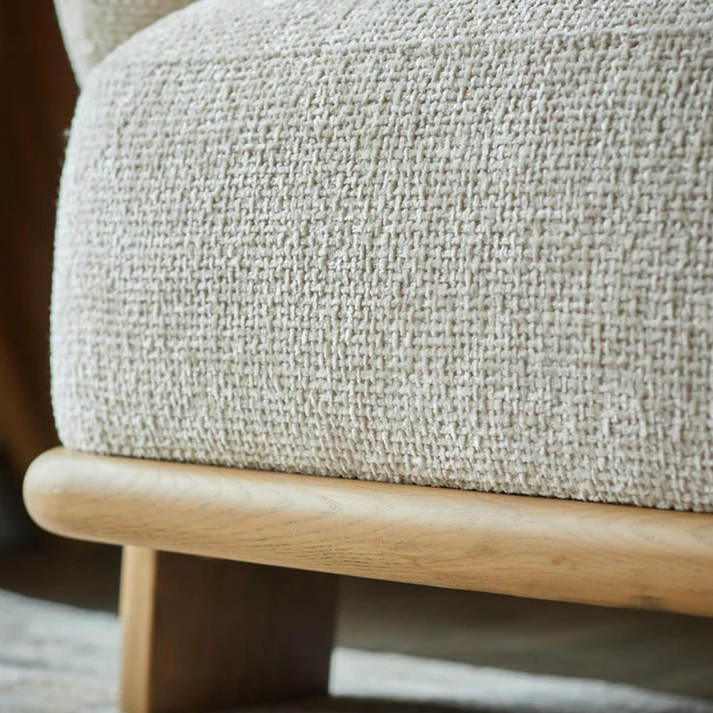 Florence Natural Fabric 3 Seater Sofa (8)