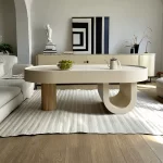 heath boucle chair cream textured upholstery