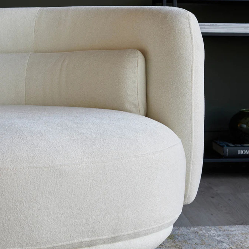 Henry ivory boucle swivel love seat (4)