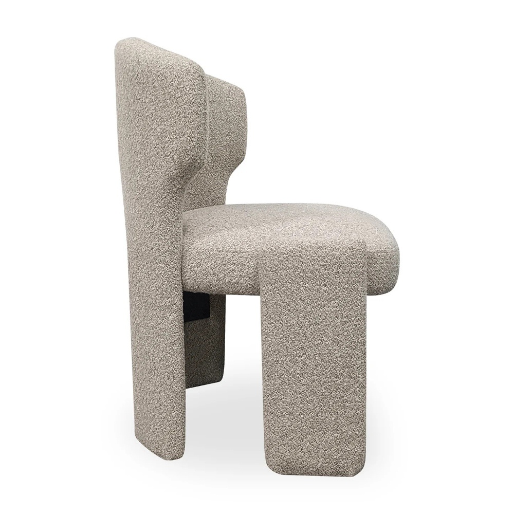 Lunari bouclé curved chair (2)