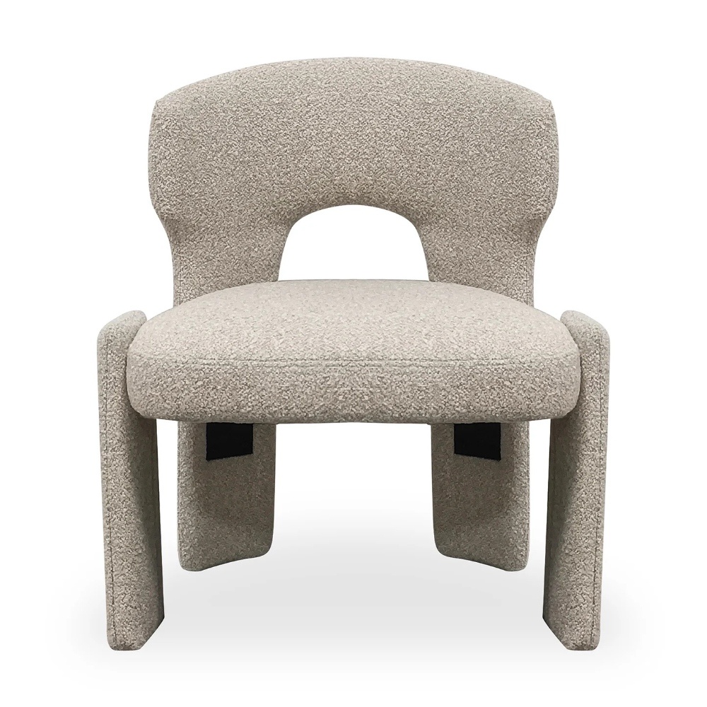 Lunari bouclé curved chair (3)