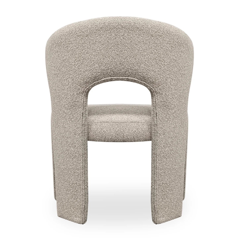 Lunari bouclé curved chair (4)