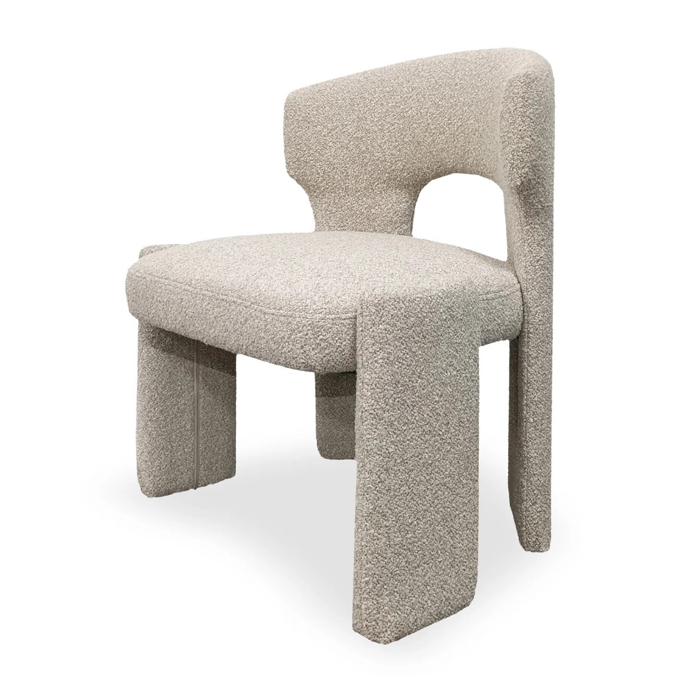 Lunari bouclé curved chair (6)
