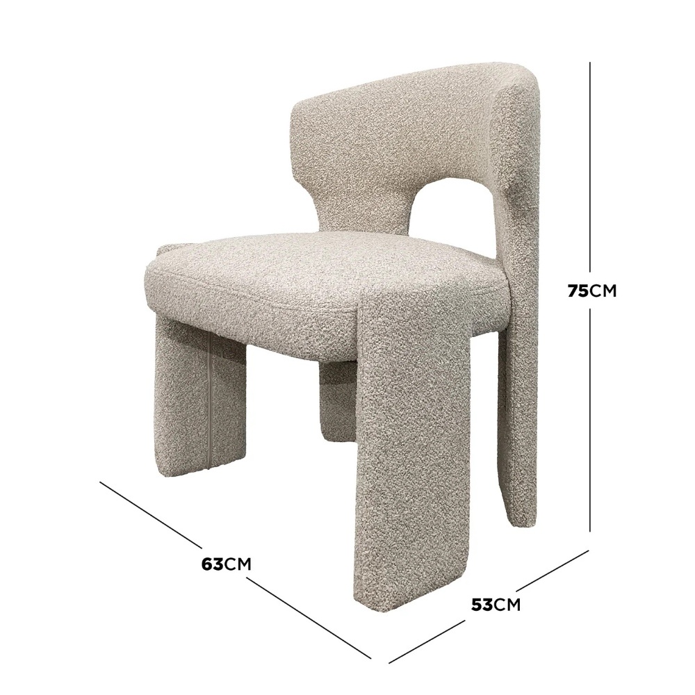 Lunari bouclé curved chair (8)