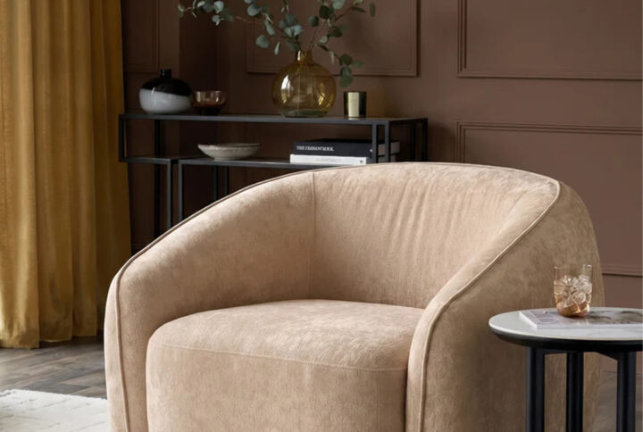 zoey sofa champagne chenille modern design