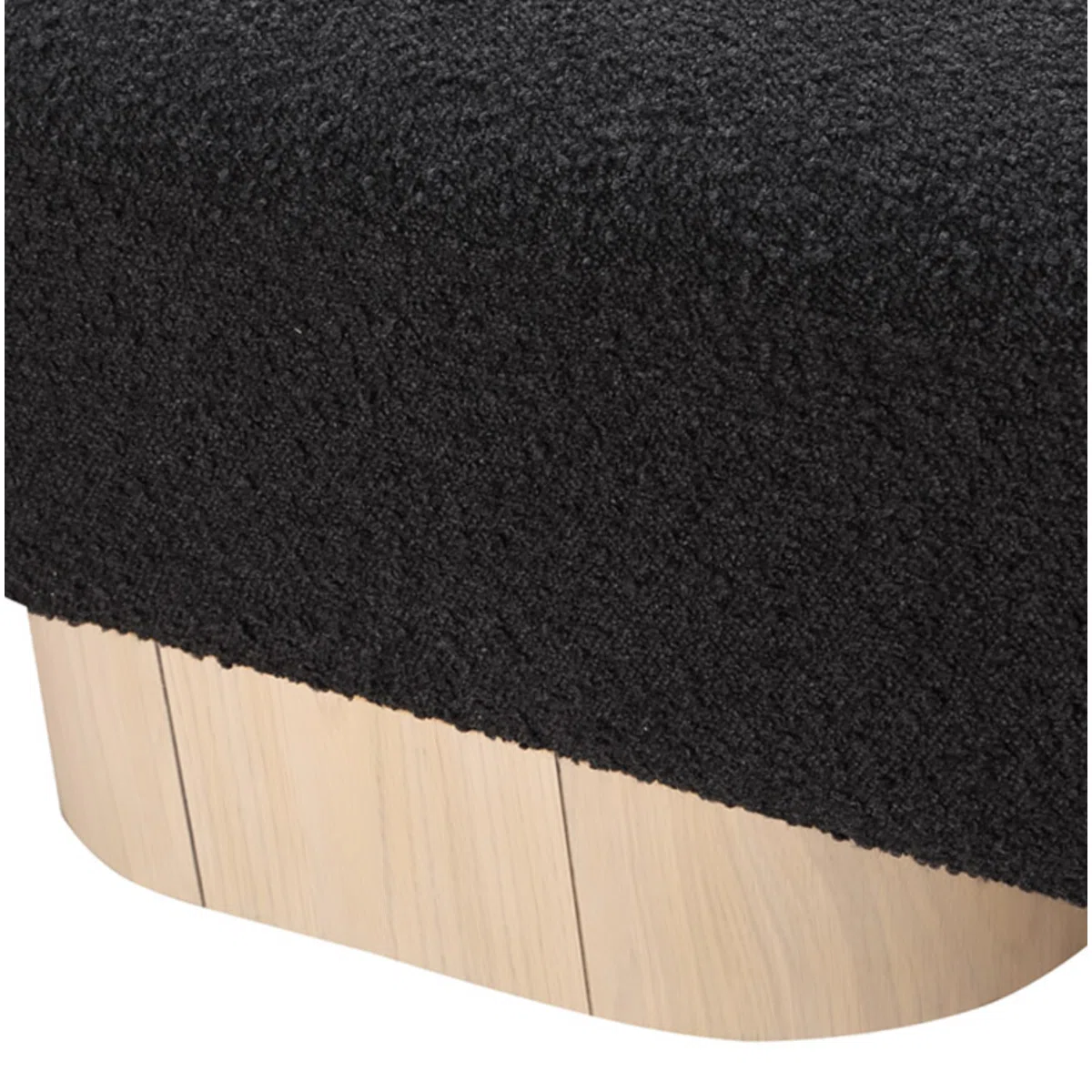 Art Deco Black Wood Accent Seating Bench (6)