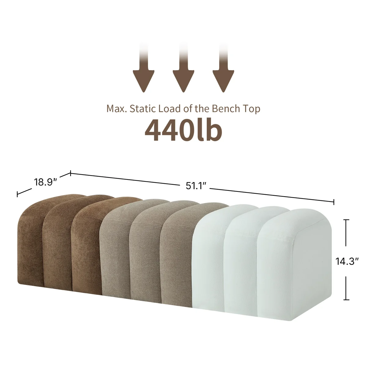 Entryway Velvet Bench – Modern Green Ombre Channel Tufted Seating (5)