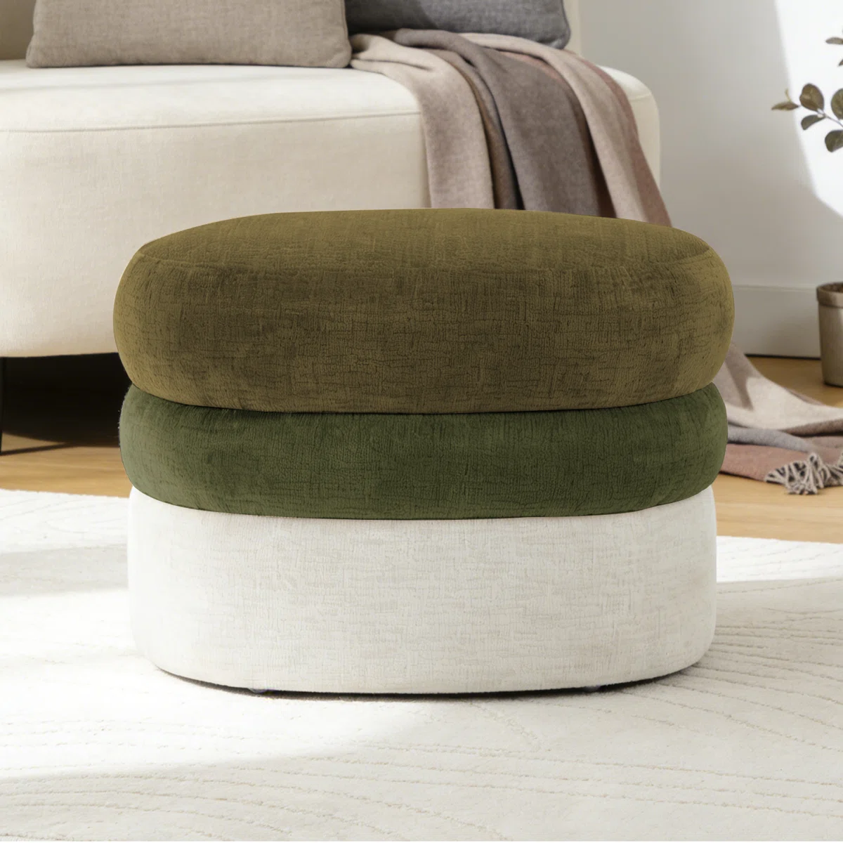 Layered Chenille Ombre Ottoman (1)
