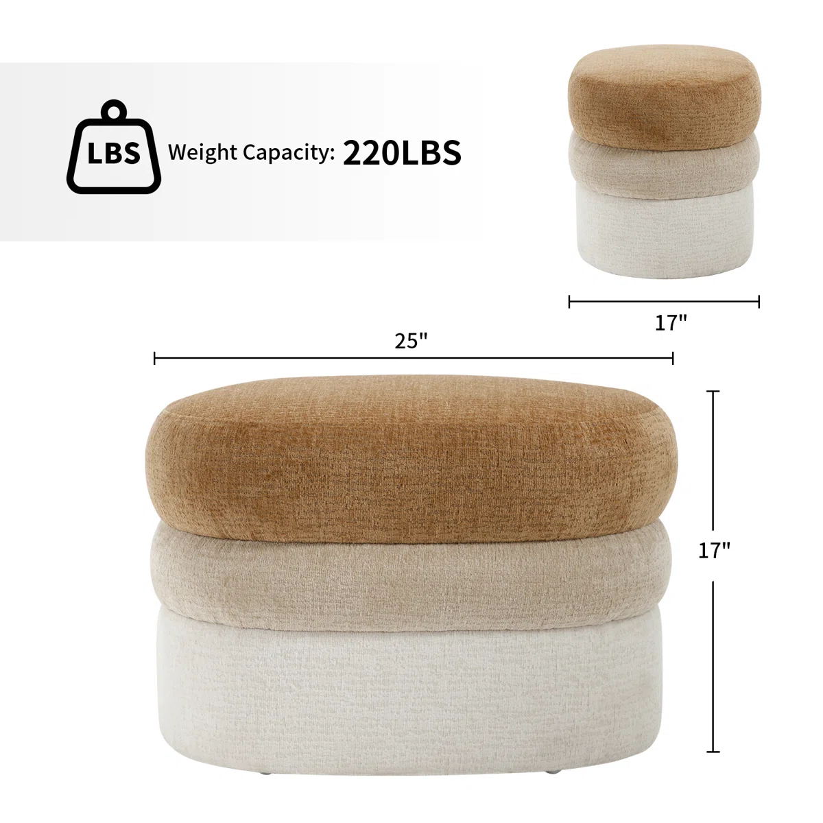 Layered Chenille Ombre Ottoman (15)