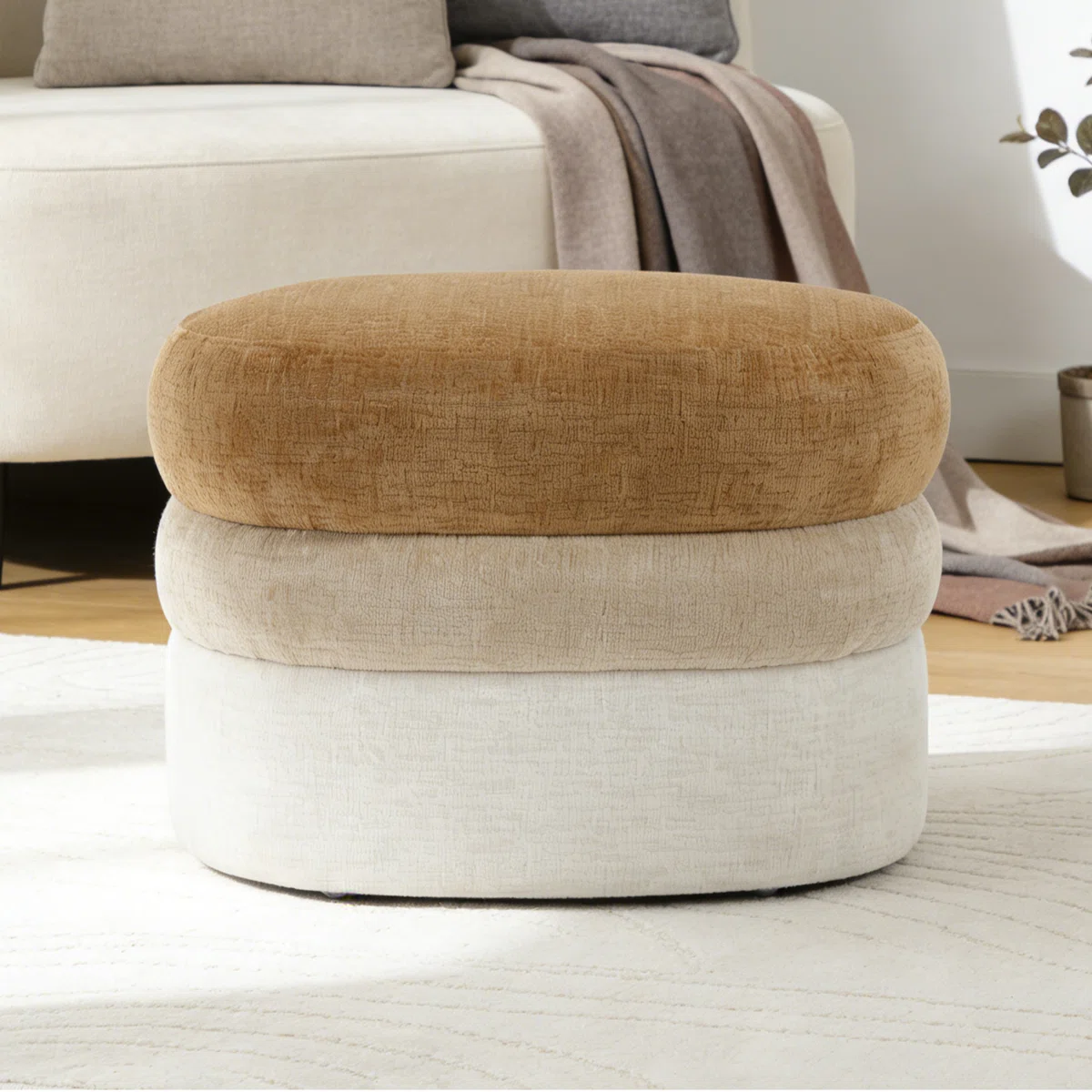 Layered Chenille Ombre Ottoman (16)