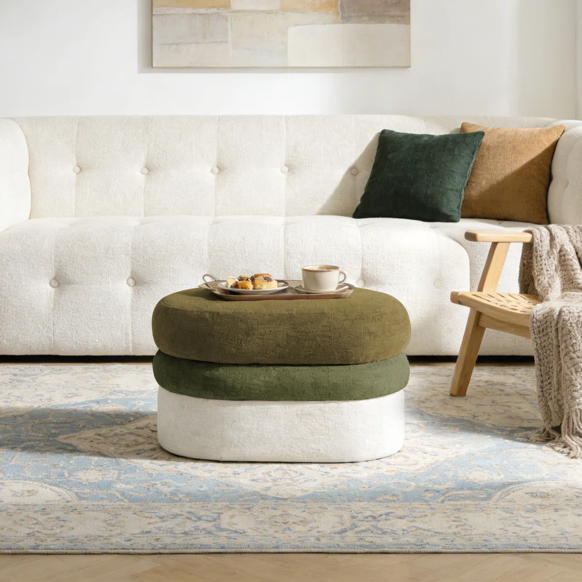 Layered Chenille Ombre Ottoman (2)