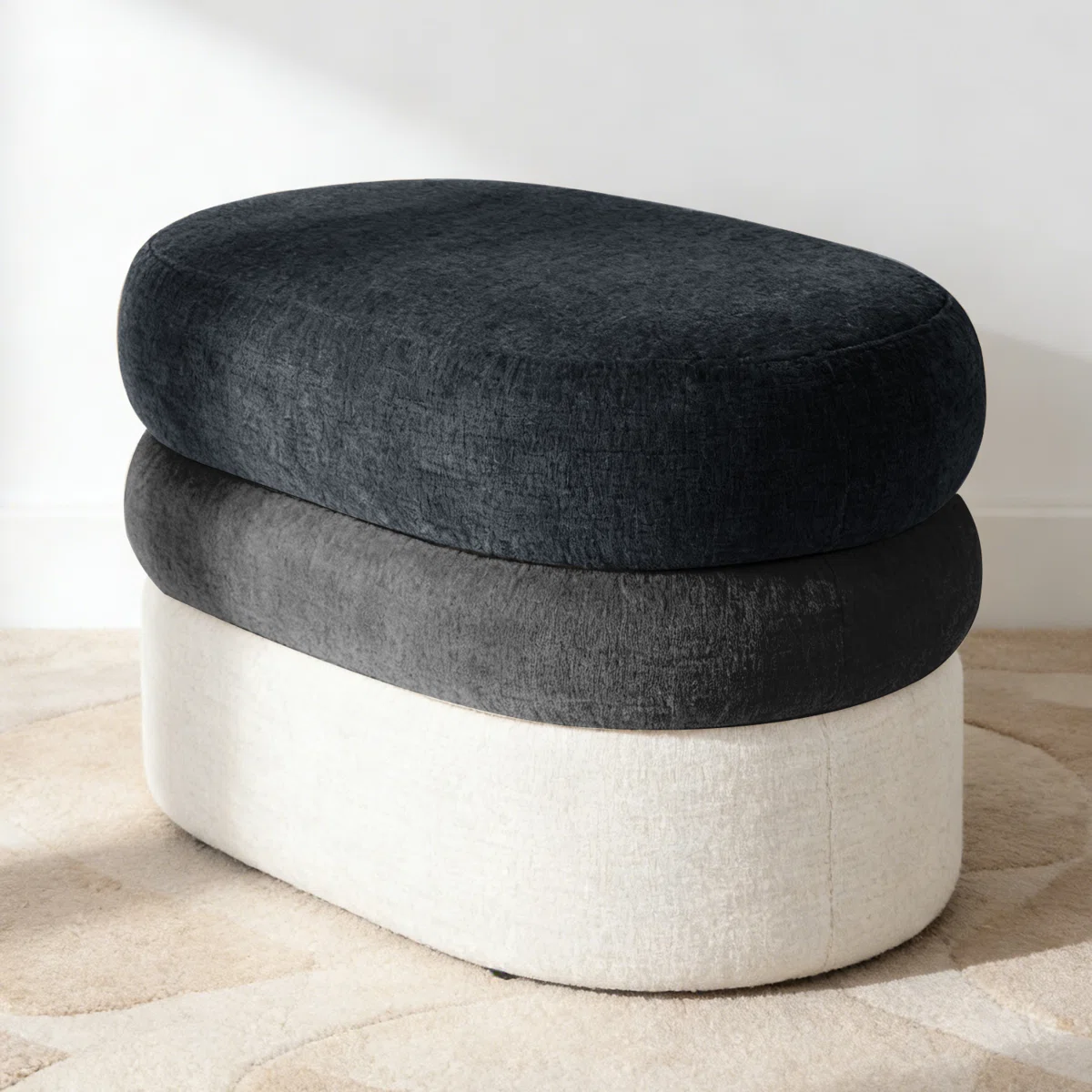 Layered Chenille Ombre Ottoman (8)
