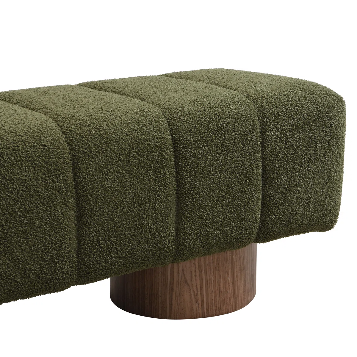 marlon dining bench with soft bouclé upholstery and wooden base (1)