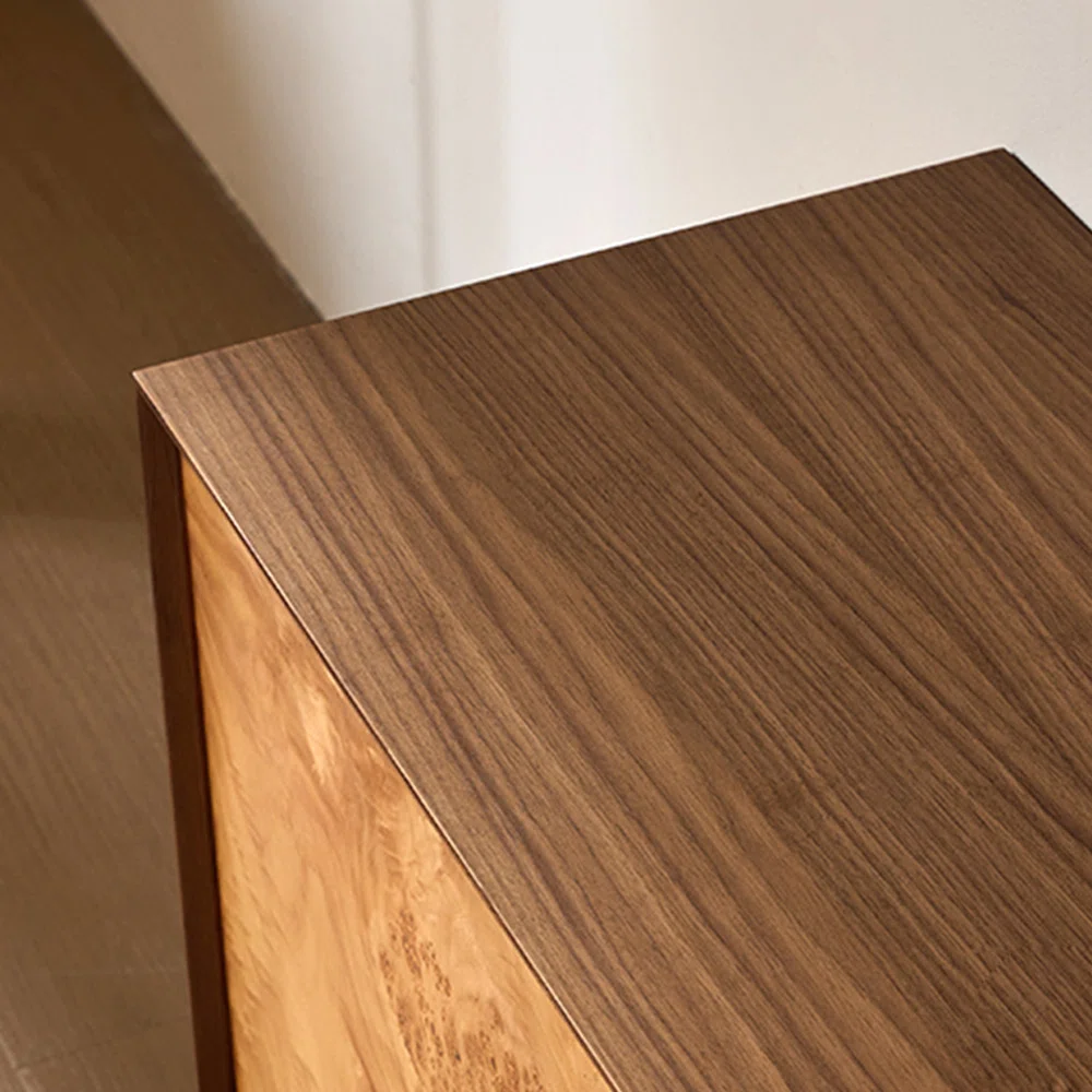Luxury Burl Veneer TV Cabinet (7)